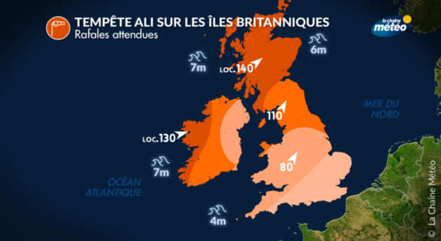 Tempête Ali vents Actualités Etranger
