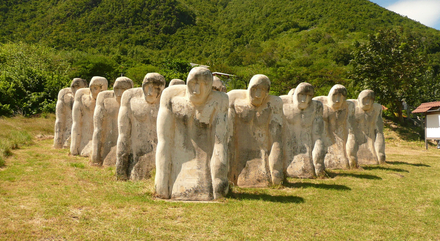 Mémorial Anse Cafard édifié en 1998 à l'occasion du 150ème anniversaire de l'abolition de l'esclavage