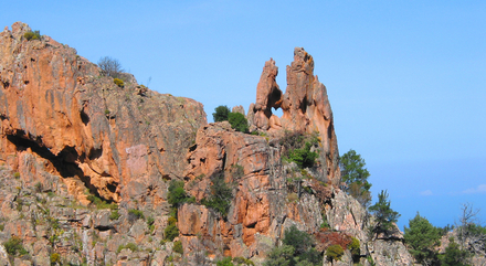Le coeur des amants pétrifiés, Calanques de Piana, Corse Le coeur des amants pétrifiés, Calanques de Piana, Corse