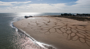 Le beach art, art éphémère par un artiste passionné Sam Dougados