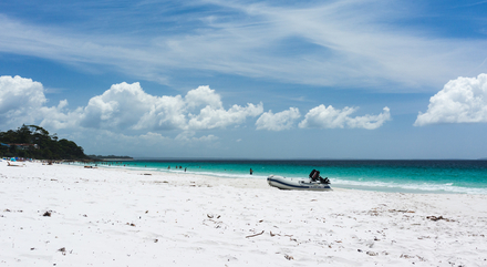Hyams Beach, Australie : plage au sable le plus blanc du monde au Guinness Book des Records 