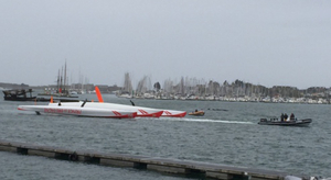Le trimaran Prince de Bretagne de retour à Lorient
