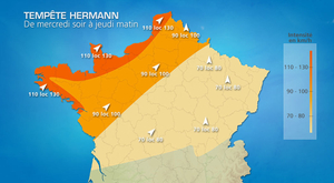 La tempête Hermann menace les côtes françaises