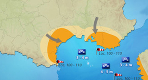 Grande douceur et  vent fort en Méditerranée