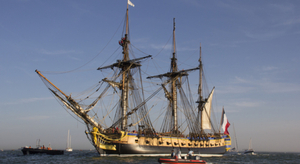 L'Hermione est au port de la Lune à Bordeaux