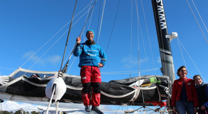 Thomas Coville de retour à La Trinité-sur-Mer