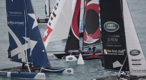 Les Extreme Sailing Series, support de RP pour Land Rover