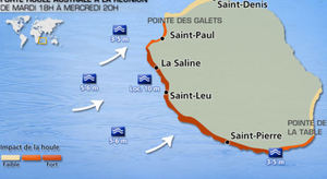Île de la Réunion : des vagues de 10 mètres