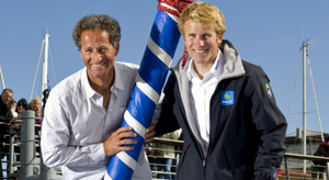 Gabart et Desjoyeaux ensemble à bord de MACIF