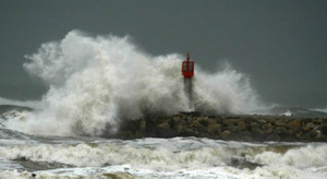 Risque de montée des eaux sur le littoral
