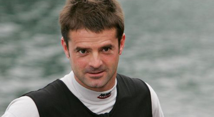French skipper Bidegorry checks his multihull before the start of the Jacques Vabre Transat race in Le Havre