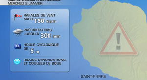 Alerte cyclonique à La Réunion