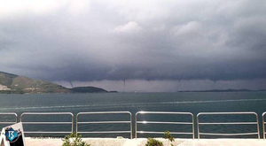 5 trombes marines simultanées en Méditerranée