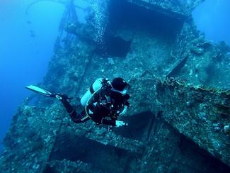 L’épave plongeable du SS President Coolidge