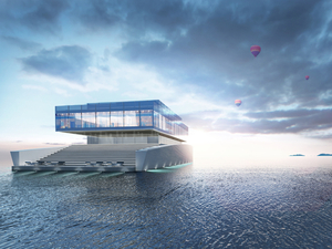 GLASS, palace flottant en verre