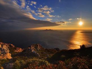 Balade au coucher du soleil...