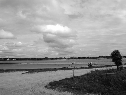 Marée basse à Portbail Marée basse à Portbail