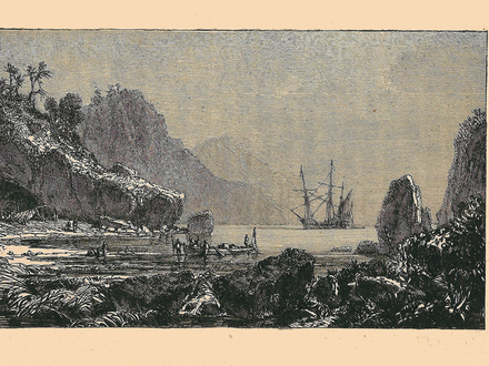 Île de la Tortue, repère de pirates. Extrait Édouard Guillon, "Histoire des colonies françaises" Île de la Tortue, repère de pirates. Extrait Édouard Guillon, "Histoire des colonies françaises"