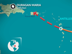 L'ouragan MARIA va toucher fortement les îles Vierges et Porto Rico