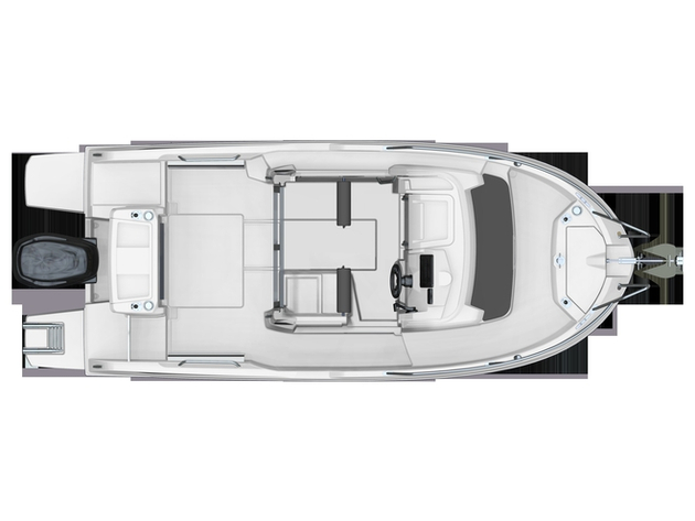 Le plan de pont du Barracuda 6 est bien pensé pour la pêche Nautisme Article