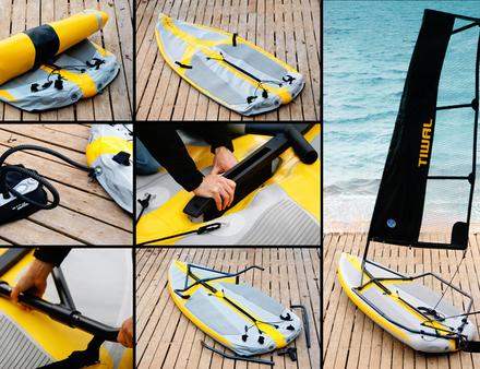 Facilement transportable dans deux sacs, il se monte en moins de 20 minutes Nautisme Article