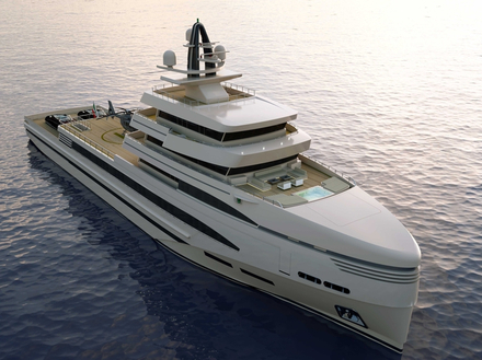 Ce super-yacht mesure 85m de long et est construit au chantier naval de San Vitale en Italie. Ce super-yacht mesure 85m de long et est construit au chantier naval de San Vitale en Italie.