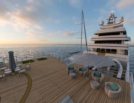 Rosetti s'est associé à Rolls-Royce Marine, qui fournit l'équipement et l'ingénierie, notamment les moteurs. La vitesse de croisière de ce superyacht est de 15 noeuds. Nautisme Article