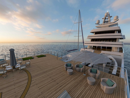 Rosetti s'est associé à Rolls-Royce Marine, qui fournit l'équipement et l'ingénierie, notamment les moteurs. La vitesse de croisière de ce superyacht est de 15 noeuds. Nautisme Article