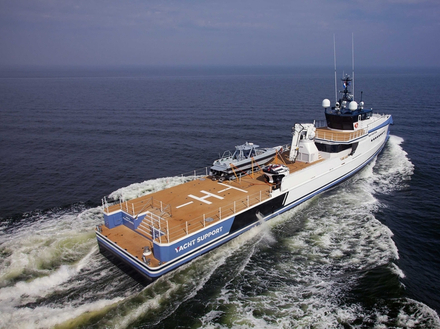 Gr&acirc;ce aux navires de soutien Damen, les riches propri&eacute;taires peuvent d&eacute;couvrir de nouvelles exp&eacute;riences au bout du monde, tout en restant &agrave; bord de leur yacht habituel.