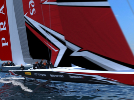 Le nouveau AC75 sera manoeuvré par dix à douze personnes. Le nouveau AC75 sera manoeuvré par dix à douze personnes.