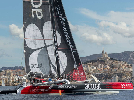 Du 25 avril au 6 mai, les plus grands skippers de la course au large s'affronteront en Méditerranée, à bord de trimarans Ultimes, au départ de Nice. Du 25 avril au 6 mai, les plus grands skippers de la course au large s'affronteront en Méditerranée, à bord de trimarans Ultimes, au départ de Nice.