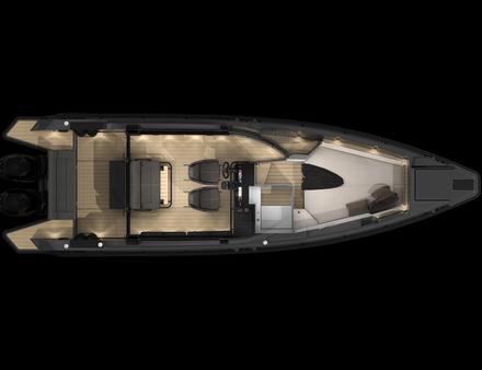 La cabine s'ouvre complètement vers l'arrière et offre un grand espace de vie, pour 10 personnes maximum. Nautisme Article