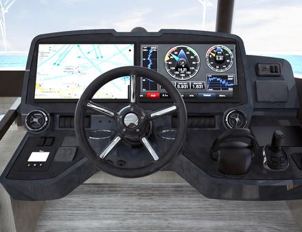 Le chantier promet pour la Navetta 48 une consommation réduite de seulement 5,7 litres par mille à une vitesse de 15 noeuds. Nautisme Article