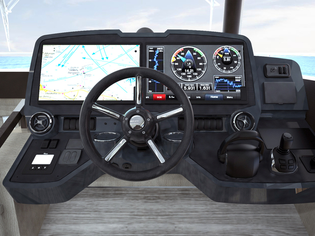Le chantier promet pour la Navetta 48 une consommation réduite de seulement 5,7 litres par mille à une vitesse de 15 noeuds. Nautisme Article