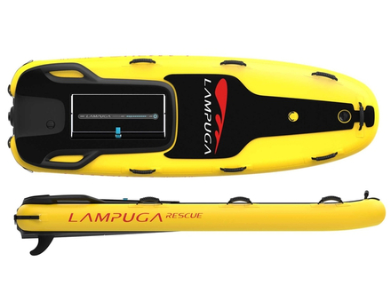 La Lampuga Rescue, avec ses accroches latérales est idéale pour les opérations de sauvetage côtier. La Lampuga Rescue, avec ses accroches latérales est idéale pour les opérations de sauvetage côtier.