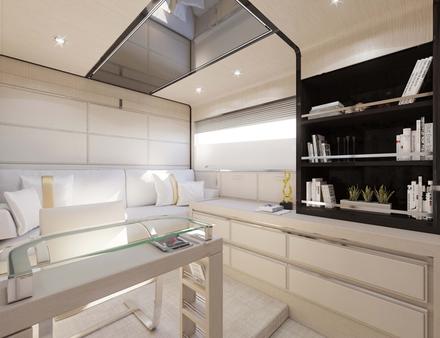 Chaque cabine du M/Y Zalanka est également équipée d'un bureau privé. Nautisme Article