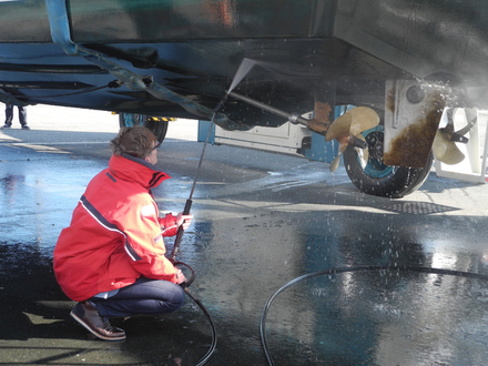 Après une année à l'eau, un simple nettoyage réactive l'antifouling au cuivre.
