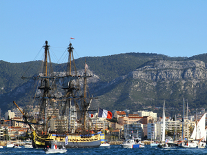 L'Hermione en escale à Toulon jusqu'à dimanche 8 avril