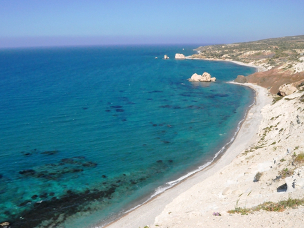 Plage de Pétra tou Romiou, Chypre Plage de Pétra tou Romiou, Chypre