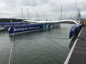 Le Maxi Banque Populaire IX est arrivé ce matin à Lorient