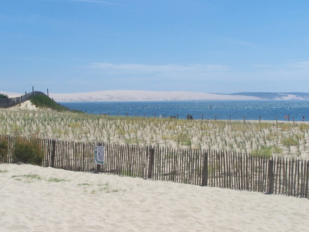 Vue sur la Dune du Pilat depuis le Cap Ferret