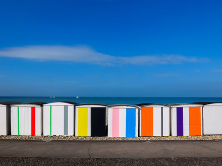 Cabanes sur la plage du Havre