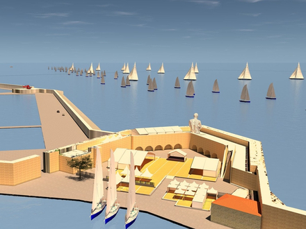 Les yachts à la vente ou au charter trouvent leur place naturelle aux côté des participants à la régate devant le village. Les artisans exposent sous une grande tente chapiteau sur l'esplanade Saint Jaume. Nautisme Article