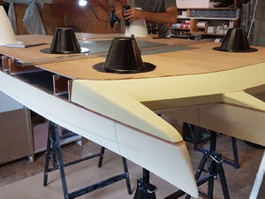 Premiers tests avec une maquette du Manta pour le projet de The Sea Cleaners