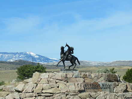 La statue de Buffalo Bill, fondateur de la ville de Cody.