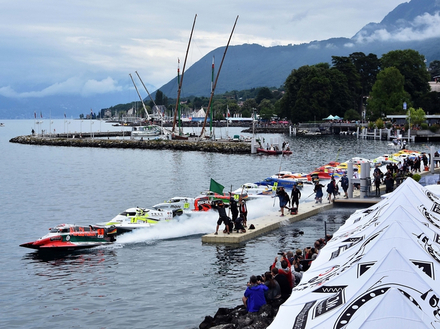 Située au bord du lac Léman, la ville d'Evian-les-Bains (Haute-Savoie) accueille les 30 juin et 1er juillet la manche française du Championnat du Monde de F1 H20.