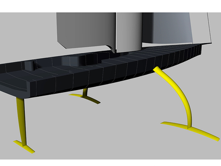 Long de 6,5 mètres, il devra être manoeuvrer par deux personnes. Pour "décoller", il doit atteindre la vitesse de 10 noeuds. Le mode Fly pourra être automatisé. Long de 6,5 mètres, il devra être manoeuvrer par deux personnes. Pour "décoller", il doit atteindre la vitesse de 10 noeuds. Le mode Fly pourra être automatisé.