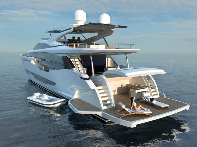 La Pearl 95 atteint une vitesse maximale de 28 noeuds et a une autonomie de croisière de 380 miles nautiques grâce à ses 2 moteurs. Nautisme Article