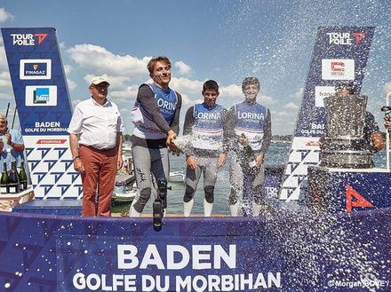 Lorina Limonade Golfe du Morbihan vainqueur de l'étape de Baden dans le Morbihan, réduisant à un point l'écart avec Beijaflore. Nautisme Article