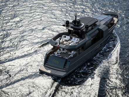 La skylounge convertible, de presque 30 mètres carrés, dont on peut profiter 365 jours par an, s'ouvre à la poupe vers la sunlounge, de 35 m2.